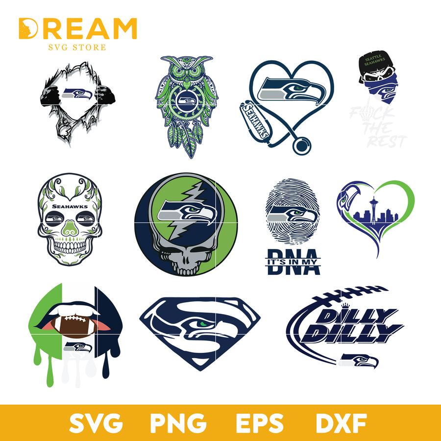 Seattle Seahawks bundle svg, Seattle Seahawks svg, NFL svg, png, dxf, eps digital file
