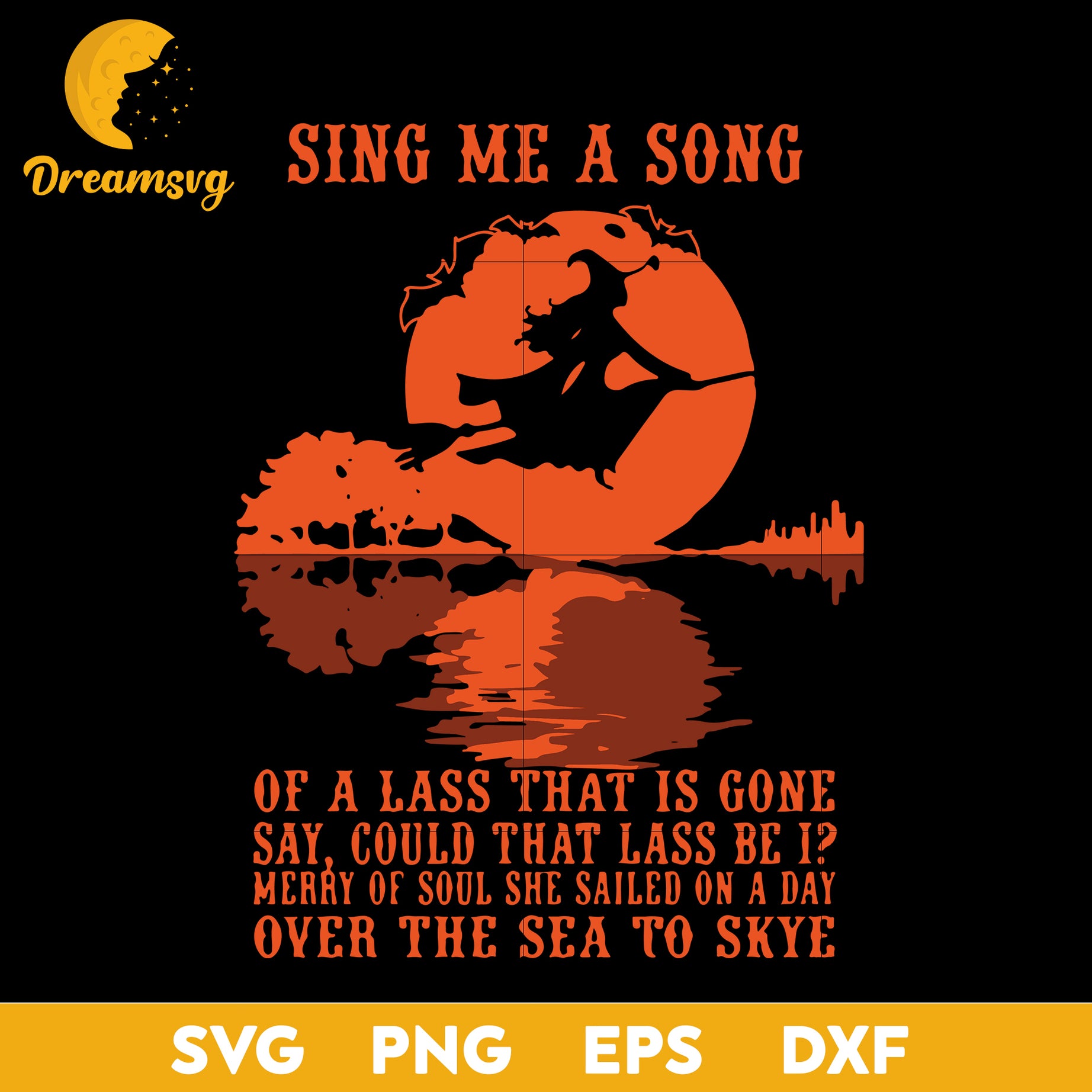 Sing me a song witch svg, Halloween svg, png, dxf, eps digital file.