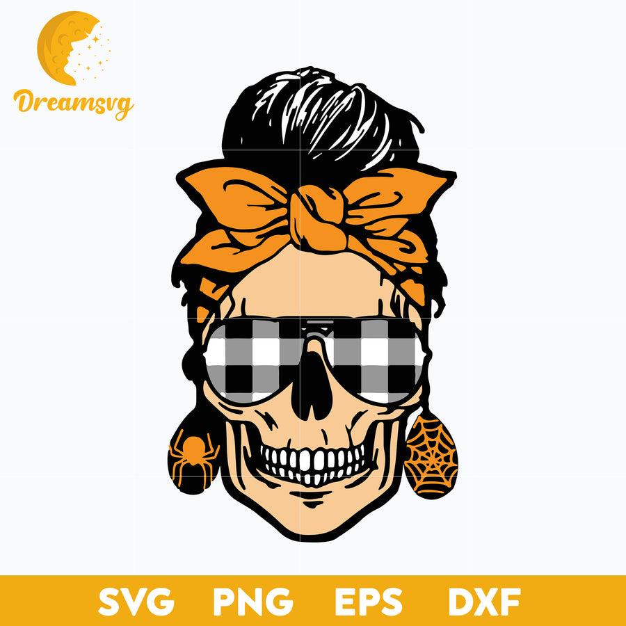 Skull Mom Halloween svg, Halloween svg, png, dxf, eps digital file.