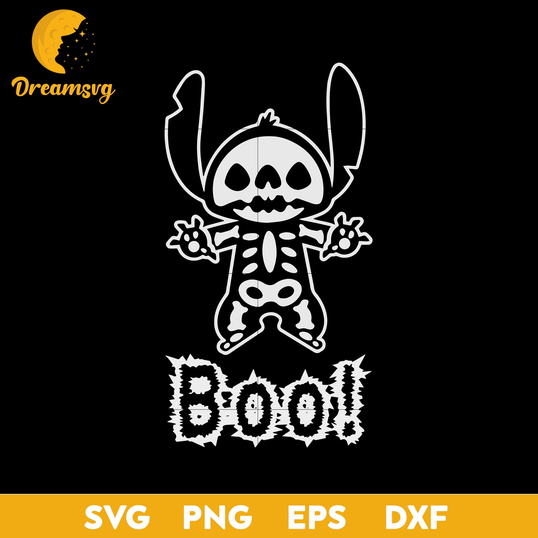 Stitch Boo Halloween svg, Halloween svg, png, dxf, eps digital file.