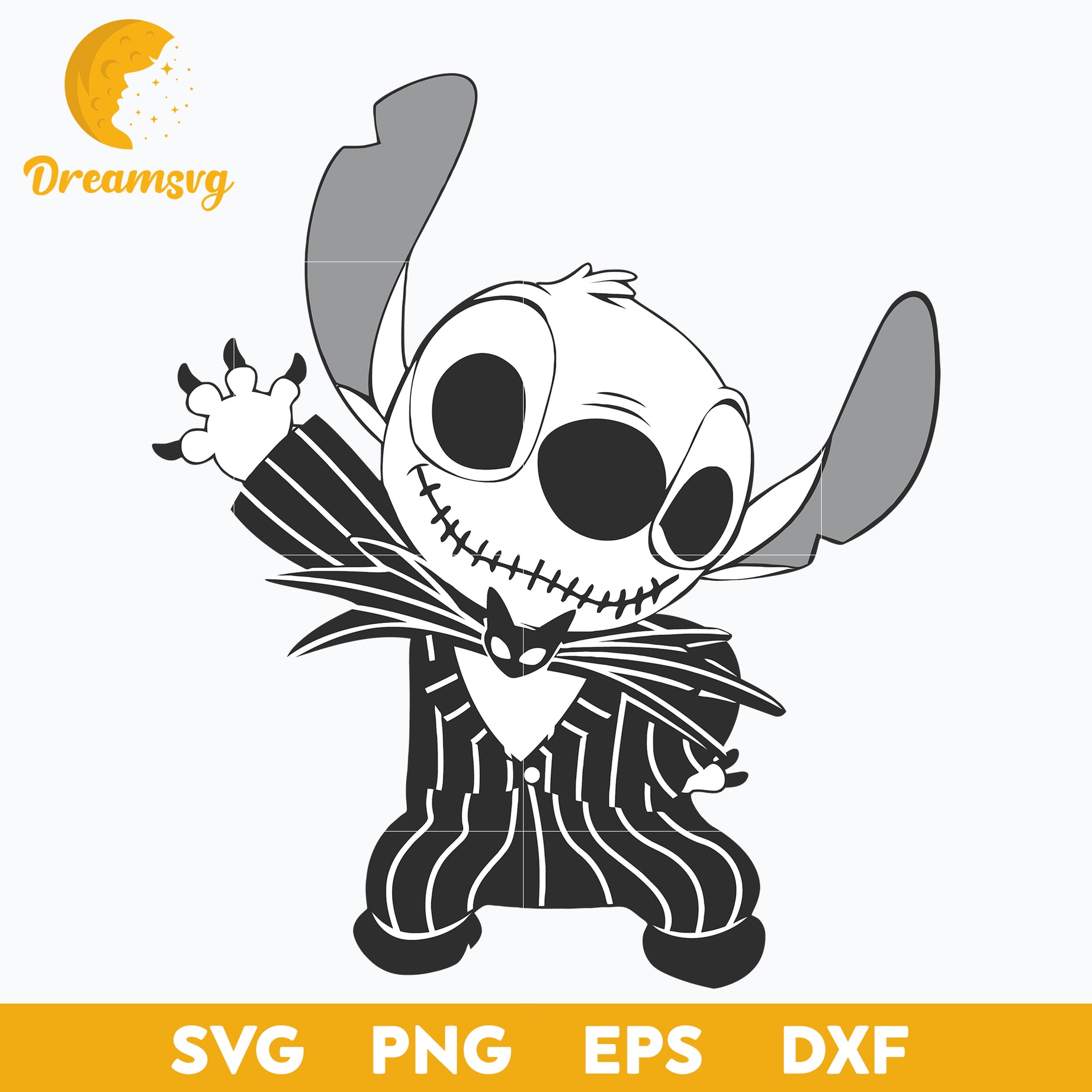 Stitch Jack Halloween Svg, Stitch Jack Svg, Stitch svg, Halloween Svg, png, dxf, eps digital file.