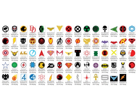 296+ Superhero Icons Svg Bundle, Marvel Svg, Avengers Svg, Cartoon svg, png, dxf, eps digital file