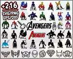 216+ Superhero SVG Bundle, Marvel SVG Mega Bundle, Iron Man Svg, Captain America, Thor, Hulk, Endgame Avenger, Cartoon svg, png, dxf, eps digital file