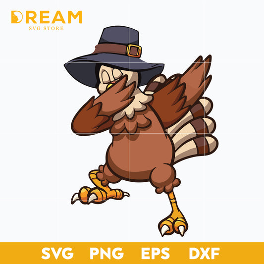 Thanksgiving Day Dabbing Turkey Pilgrim svg, thanksgiving day svg, png, dxf, eps digital file TGV0411203L