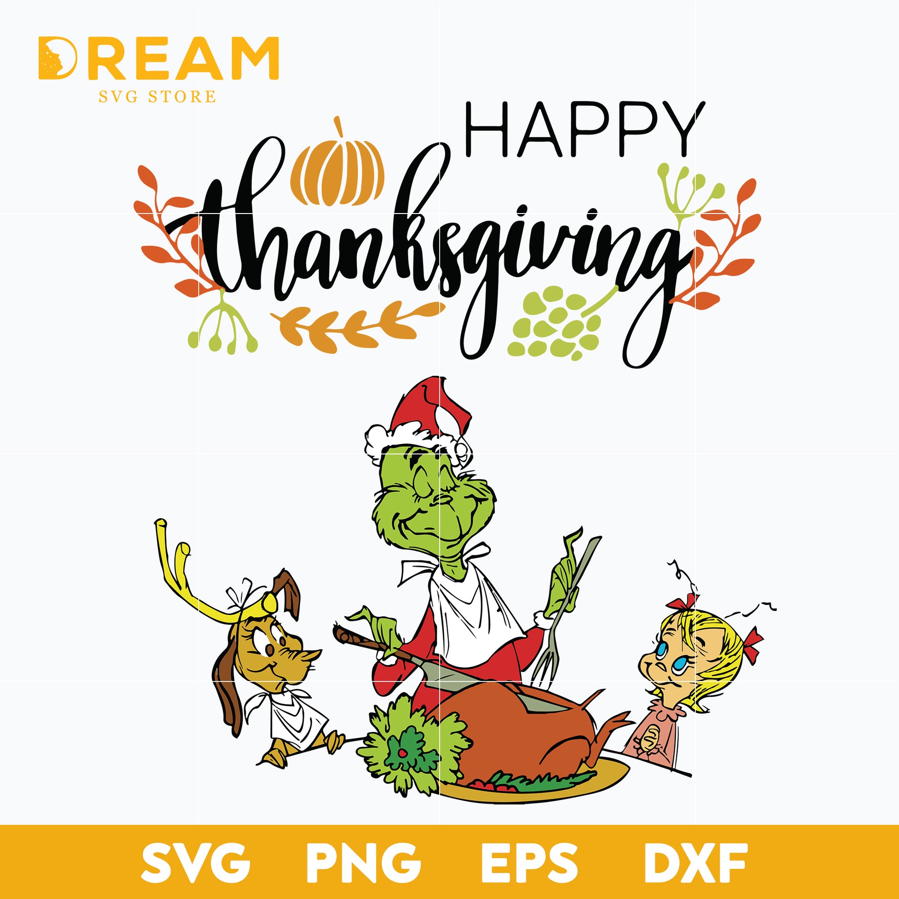 The Grinch Happy Thanksgiving svg, thanksgiving day svg, png, dxf, eps digital file TGV0411209L