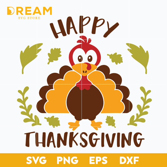 Happy thanksgiving svg, Thanksgiving day svg, png, dxf, eps digital file TGV0711202L
