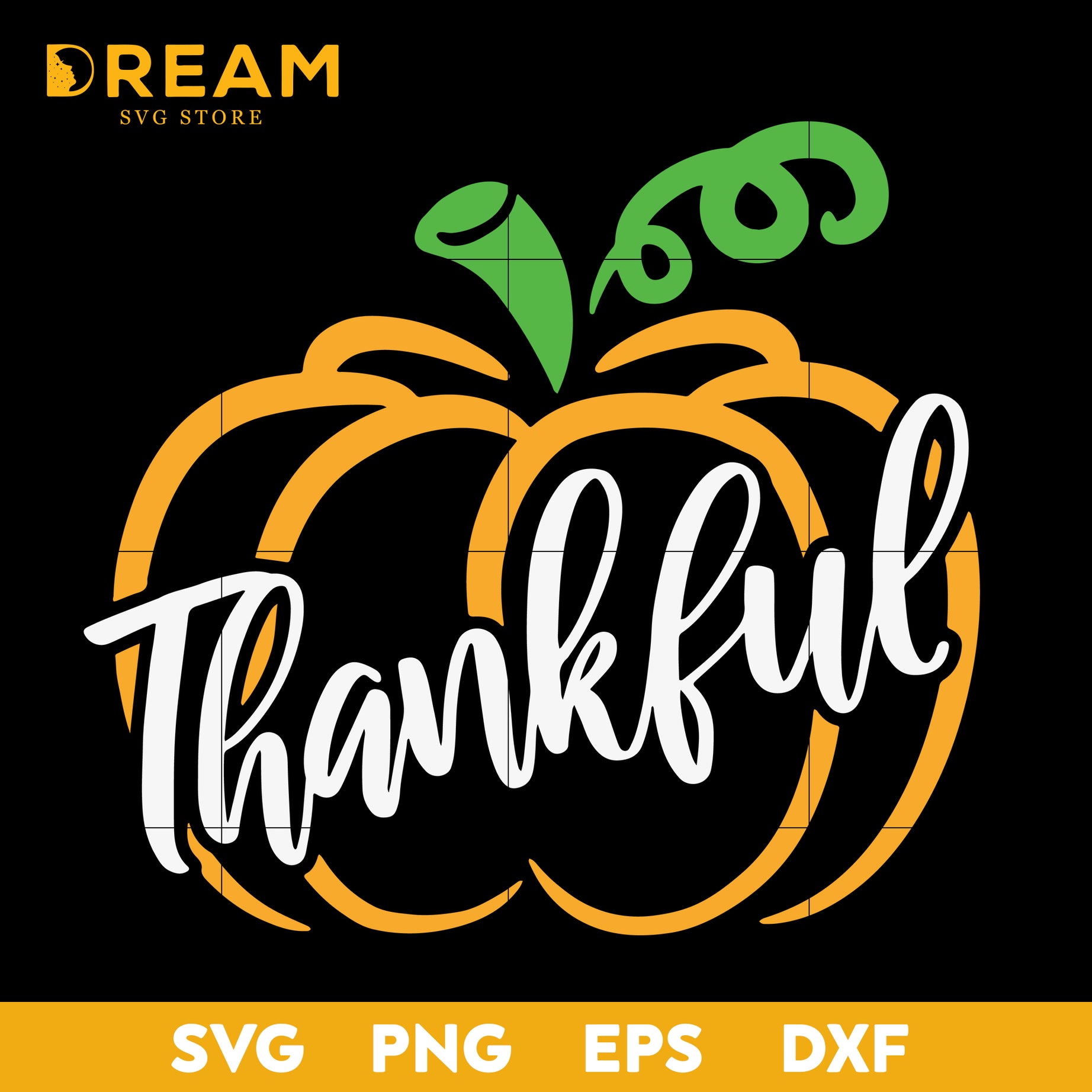 Thankful pumpkin svg, Thanksgiving day svg, png, dxf, eps digital file TGV0711207L