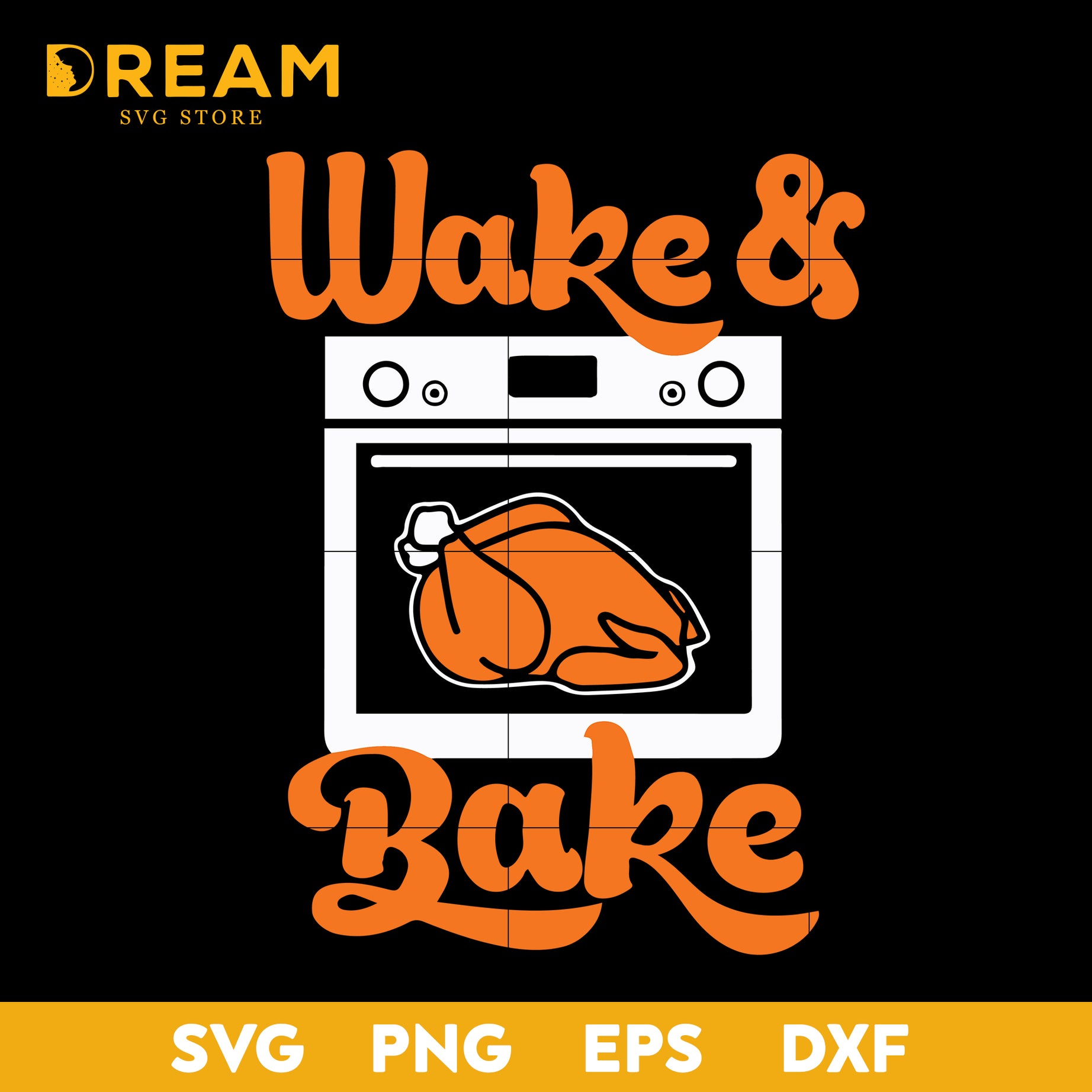 Wake & bake turkey svg, Thanksgiving day svg, png, dxf, eps digital file TGV0811201L