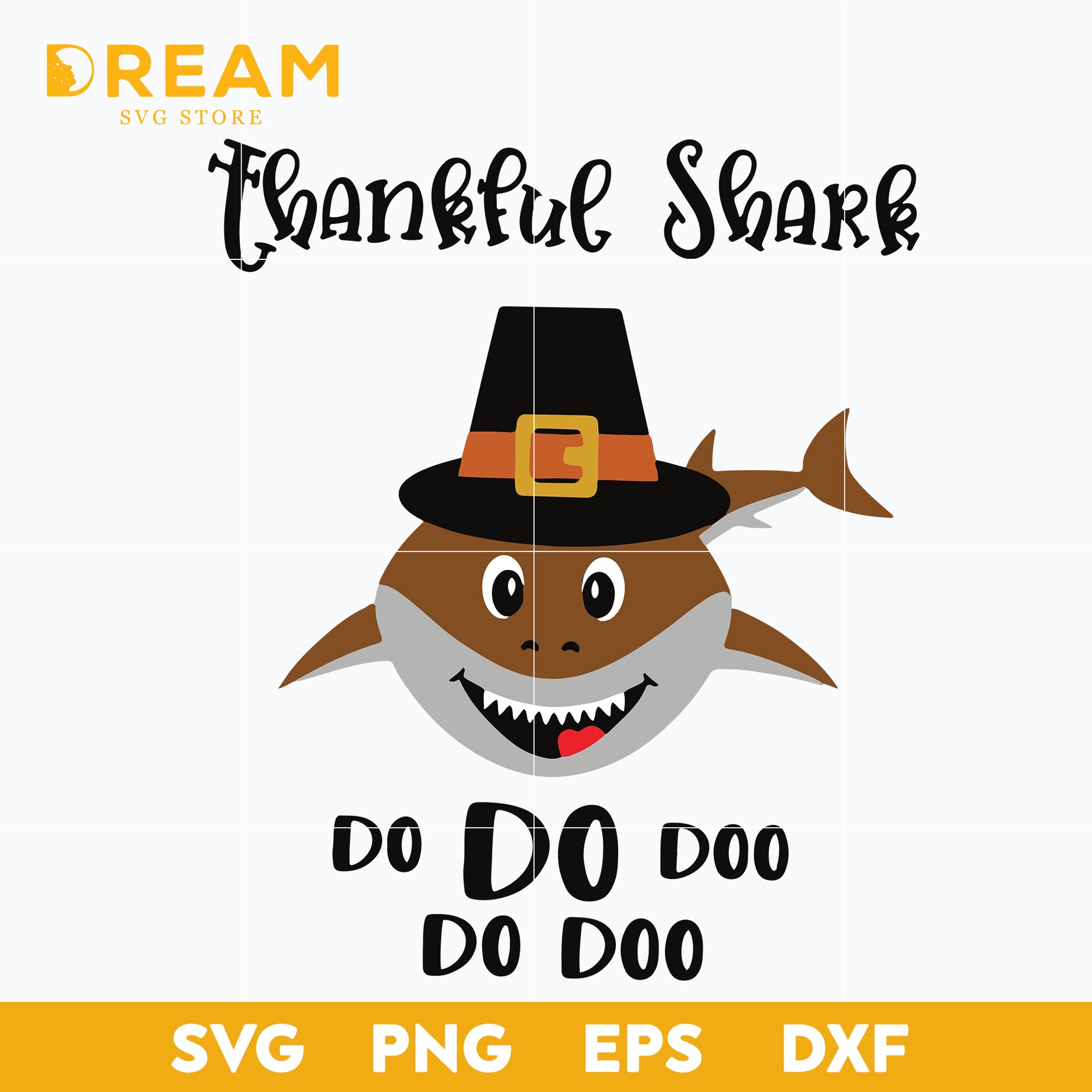 hankful Shark Thanksgiving SVG, Thanksgiving Turkey SVG, Thanksgiving day svg, png, dxf, eps digital file TGV0811209L