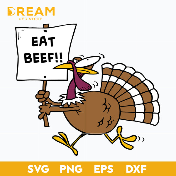 Eat beef thanksgiving svg, Thanksgiving day svg, png, dxf, eps digital file TGV0911201L