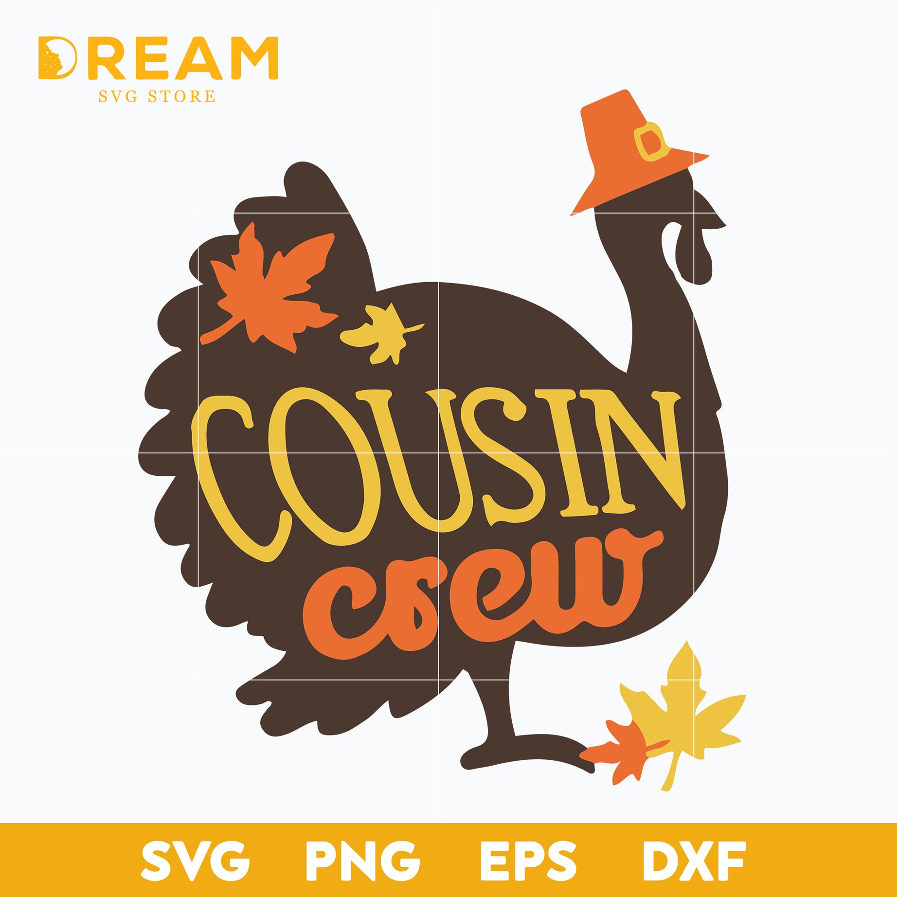Cousin crew turkey thanksgiving svg, Thanksgiving day svg, png, dxf, eps digital file TGV0911203L