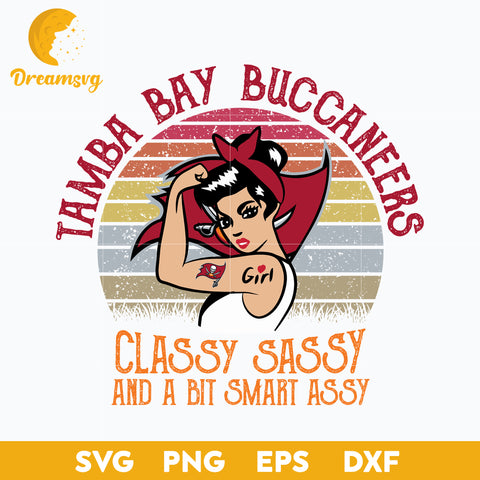 Tamba Bay Buccaneers Girl Classy Sassy And A Bit Smart Assy Nfl Svg, Sport Svg, Nfl Svg, Png, Dxf, Eps Digital File.
