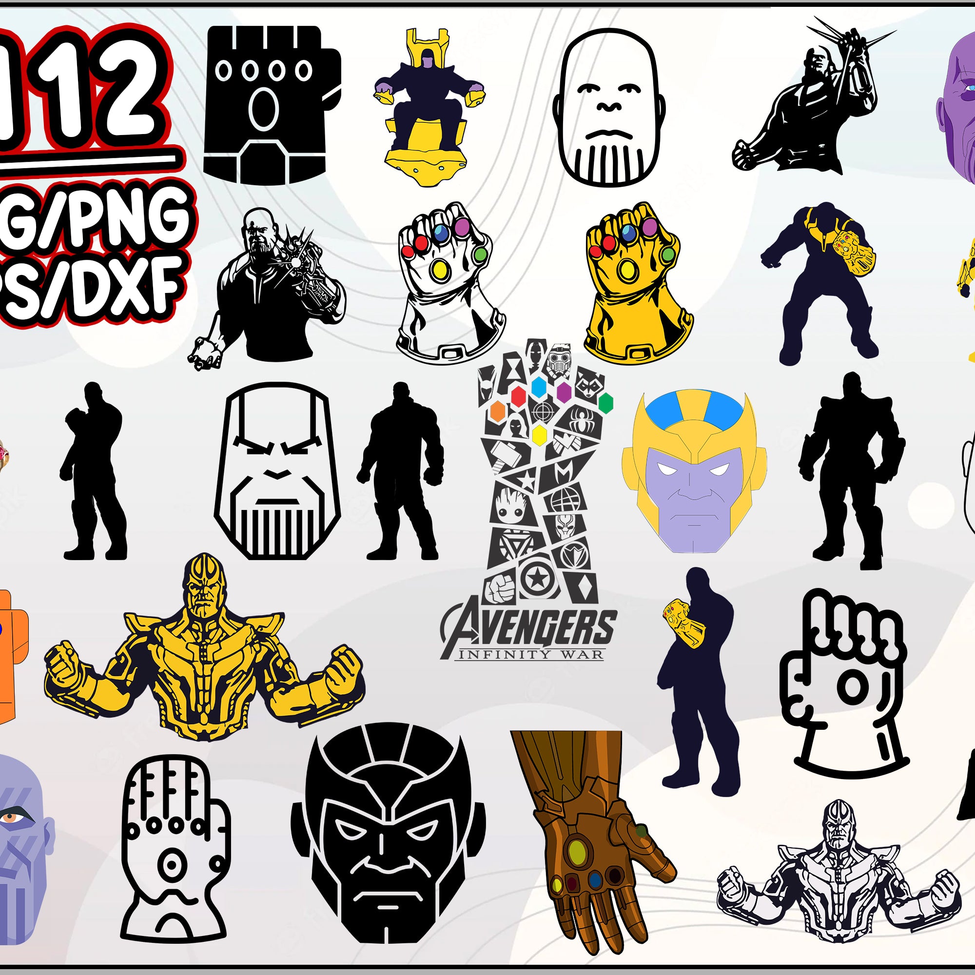 112+ Thanos Svg Bundle, Thanos logo, Thanos svg, Marvel Svg, Cartoon svg, png, dxf, eps digital file
