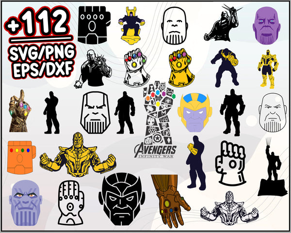 112+ Thanos Svg Bundle, Thanos logo, Thanos svg, Marvel Svg, Cartoon svg, png, dxf, eps digital file