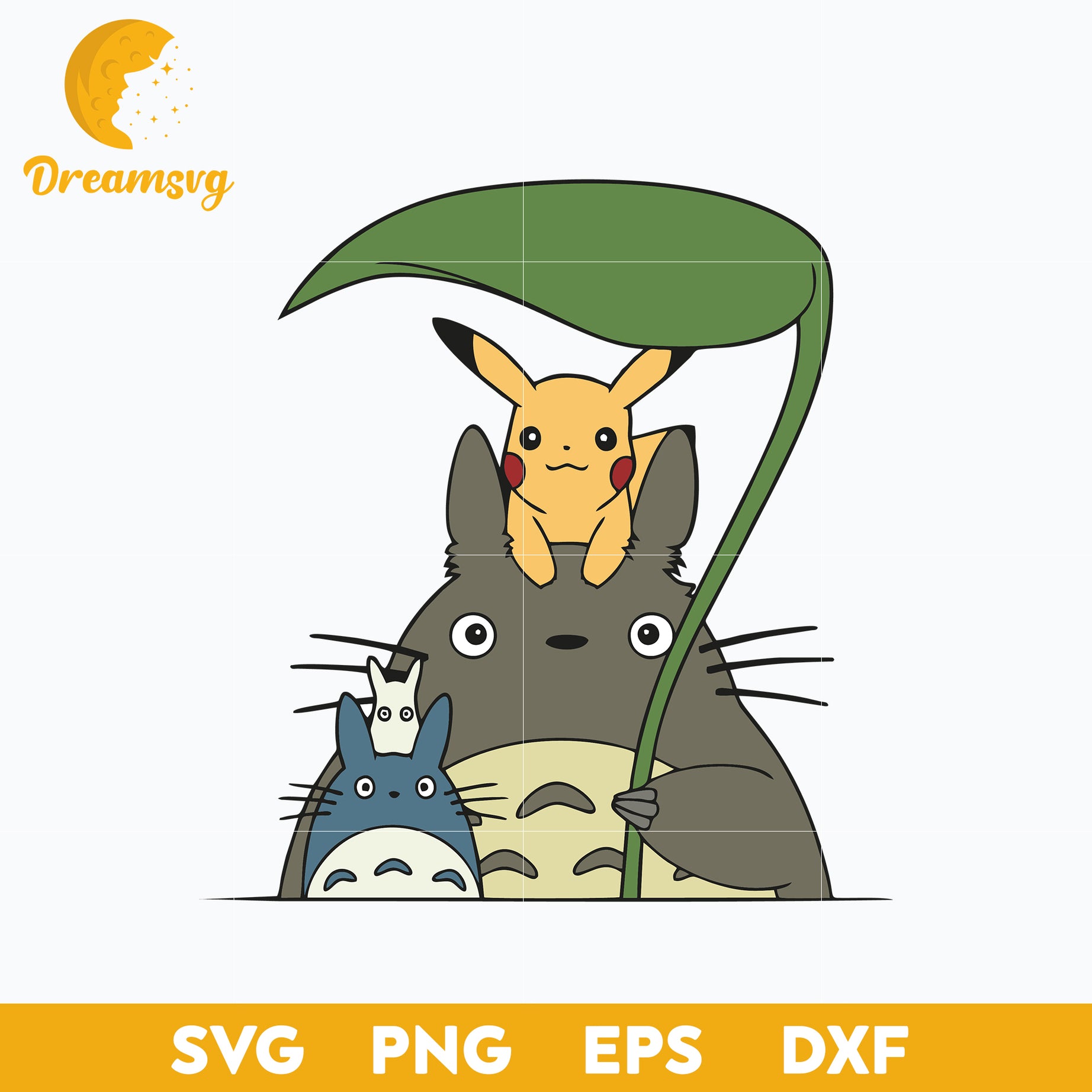My Neighbor Totoro Svg, Totoro Svg, cartoon svg, png, dxf, eps digital file