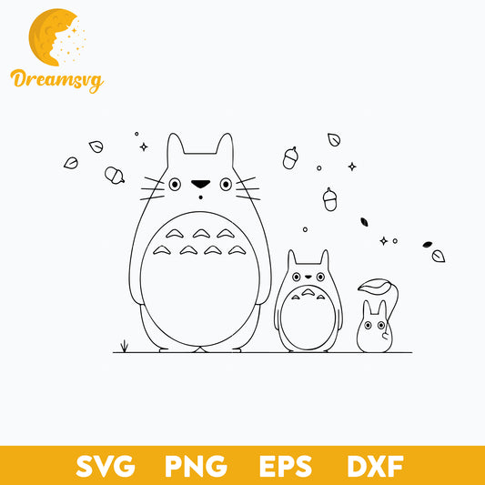 My Neighbor Totoro Svg, Totoro Svg, cartoon svg, png, dxf, eps digital file
