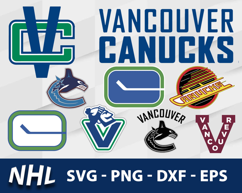 Vancouver Canucks Svg Bundle, Vancouver Canucks Svg, Sport Svg, Nhl Svg, Png, Dxf, Eps Digital File.