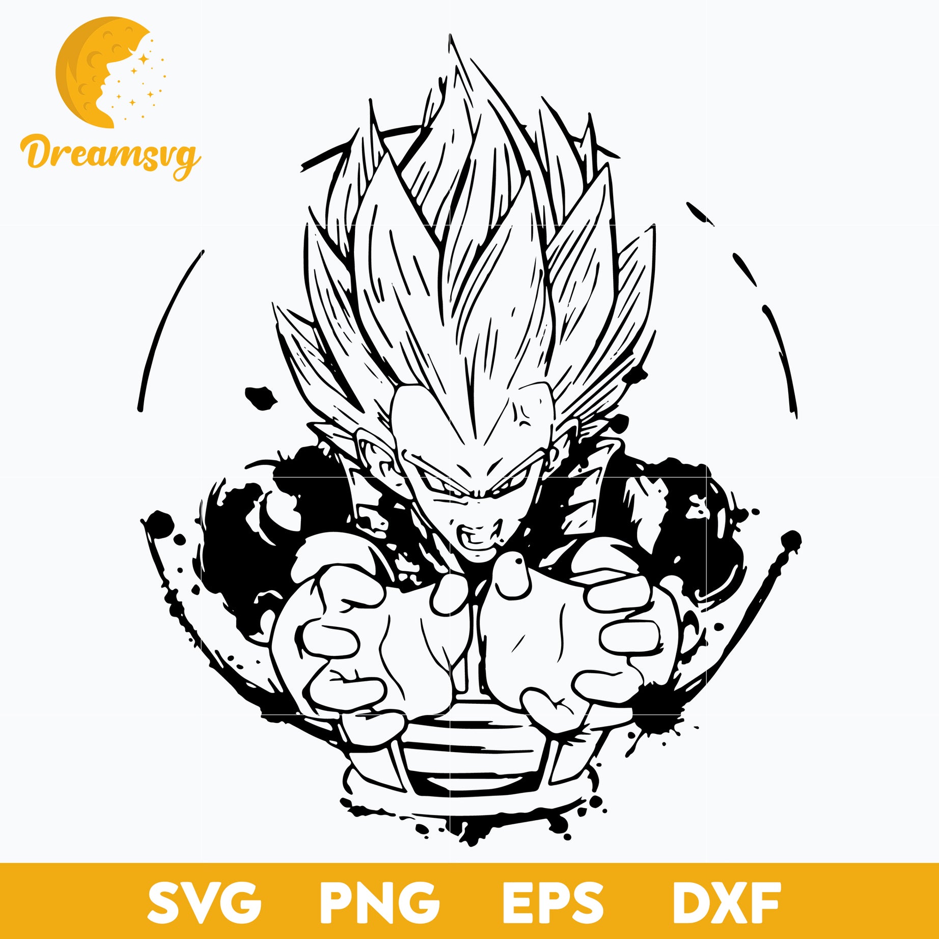 Vegeta Svg, Skill Vegeta Svg, Dragon Ball Svg, Anime Svg, png, eps, dxf digital download.