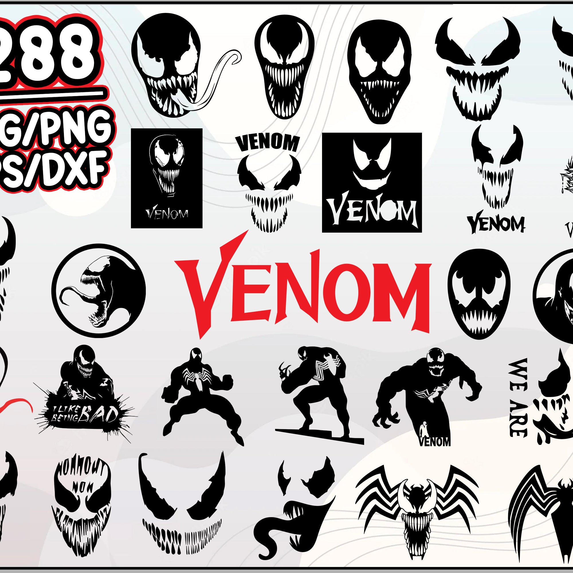 288+ Venom Spiderman SVG Bundle , Venom SVG, Marvel Venom SVG Files, Ultimate Superhero Svg Bundle, Marvel Svg, Avengers Svg, Cartoon svg, png, dxf, eps digital file
