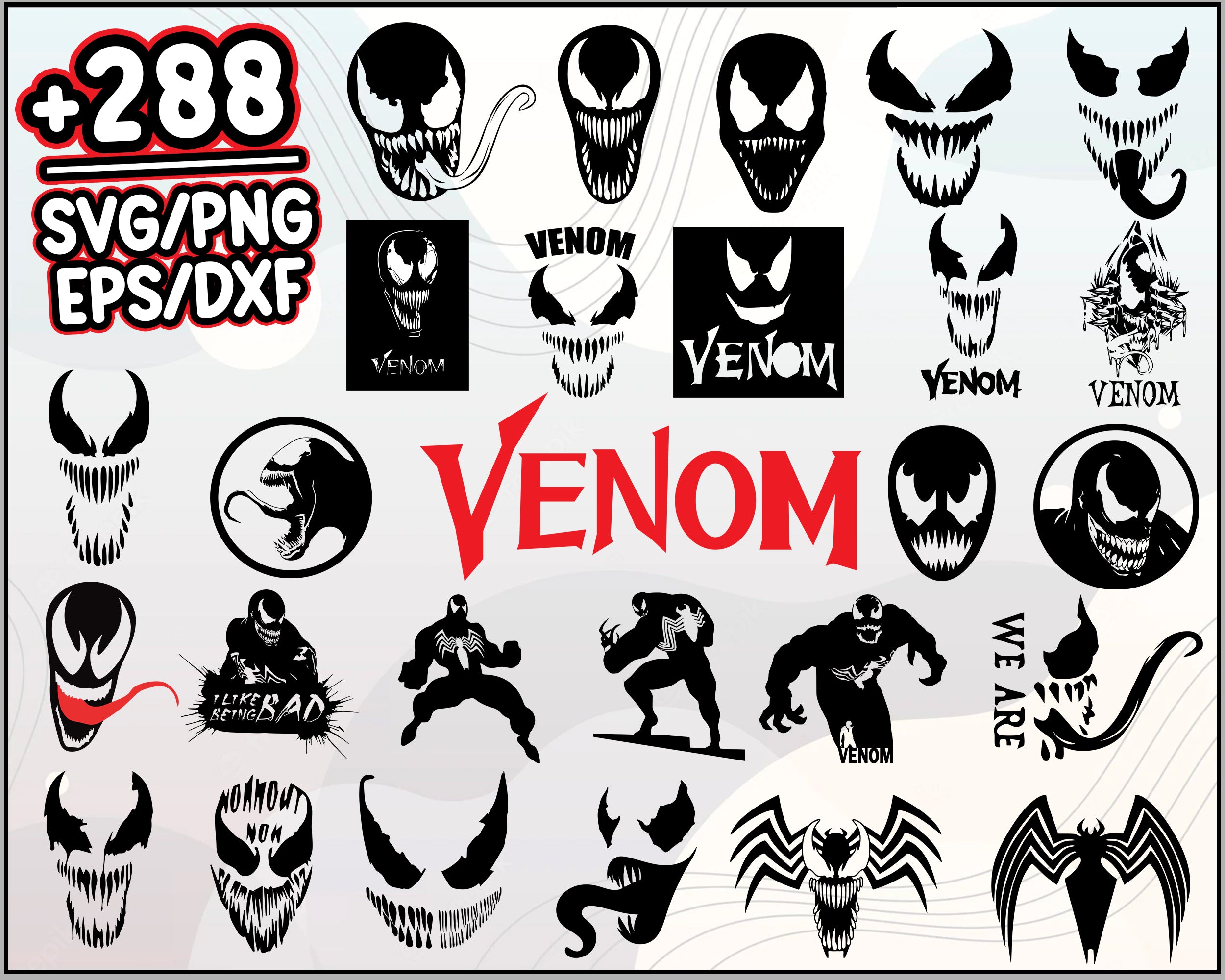 288+ Venom Spiderman SVG Bundle , Venom SVG, Marvel Venom SVG Files, Ultimate Superhero Svg Bundle, Marvel Svg, Avengers Svg, Cartoon svg, png, dxf, eps digital file