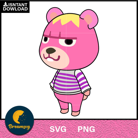 Vladimir Animal Crossing Svg, Animal Crossing Svg, Animal Crossing Png, Cartoon svg, svg, png digital file