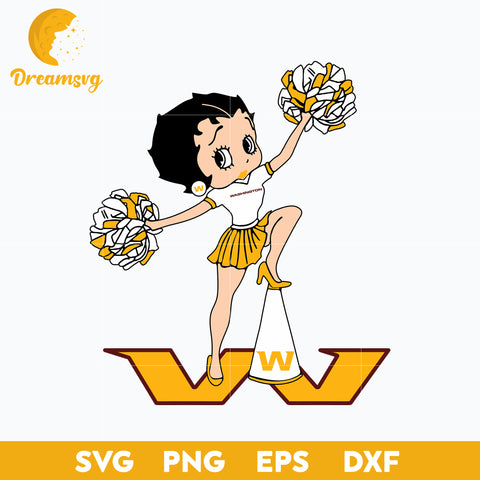 Washington Football Team Betty Boop Cheerleader Nfl Svg, Washington Football Team Svg, Sport Svg, Nfl Svg, Png, Dxf, Eps Digital File.