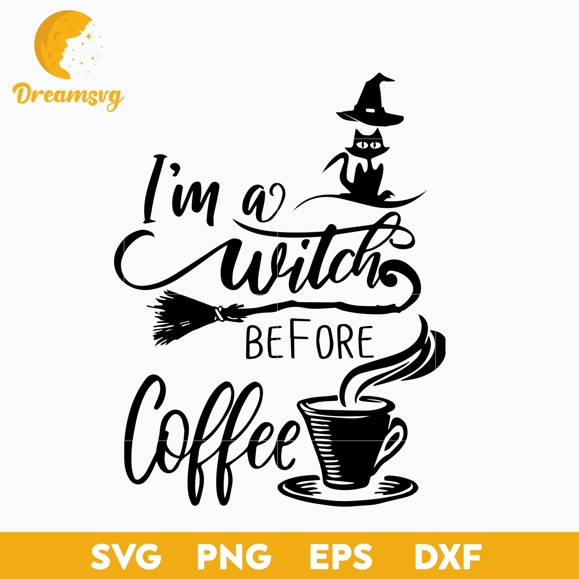 Witch Before Coffee svg, Halloween svg, png, dxf, eps digital file.