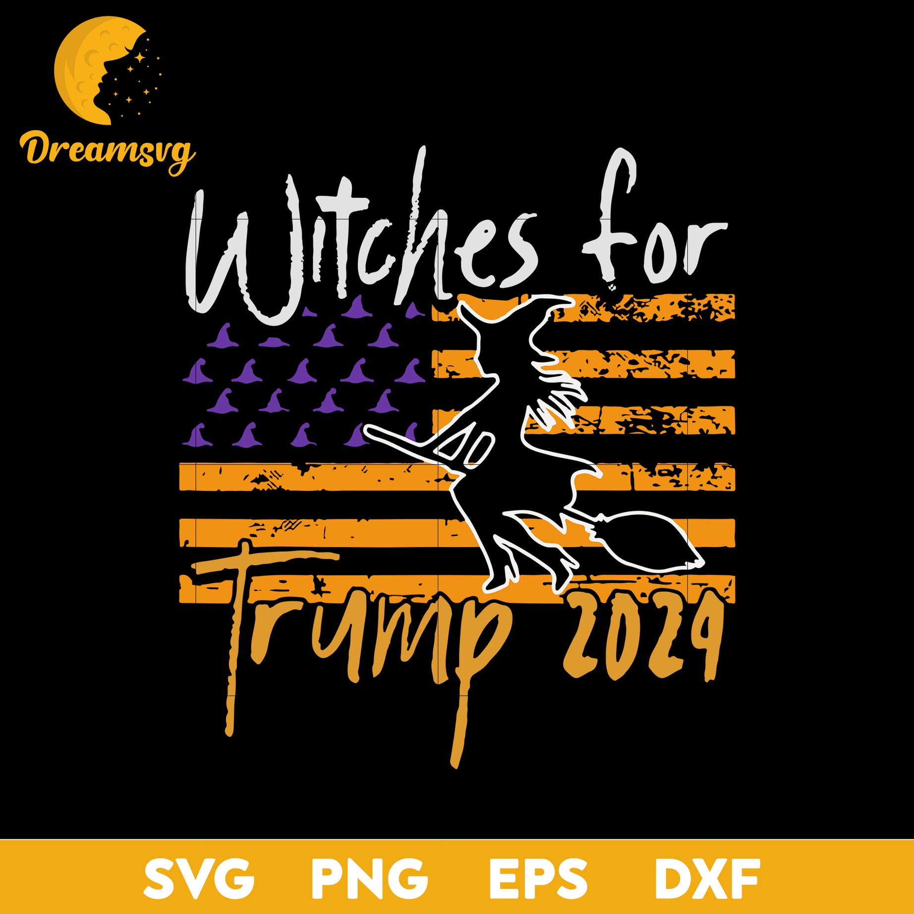 Witches For Trump 2024 svg, Halloween svg, png, dxf, eps digital file.
