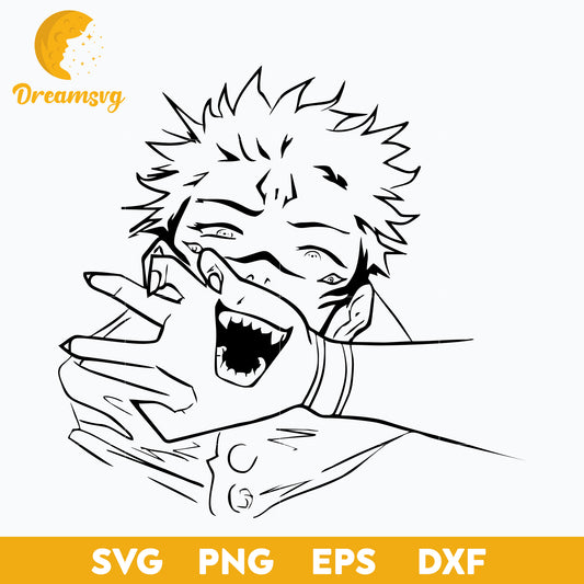 Yuji Itadori Hand Sukuna Mouth Svg, Itadori Yuuji And Ryoumen Sukuna Svg, Jujutsu Kaisen Svg, png, eps, dxf digital download.