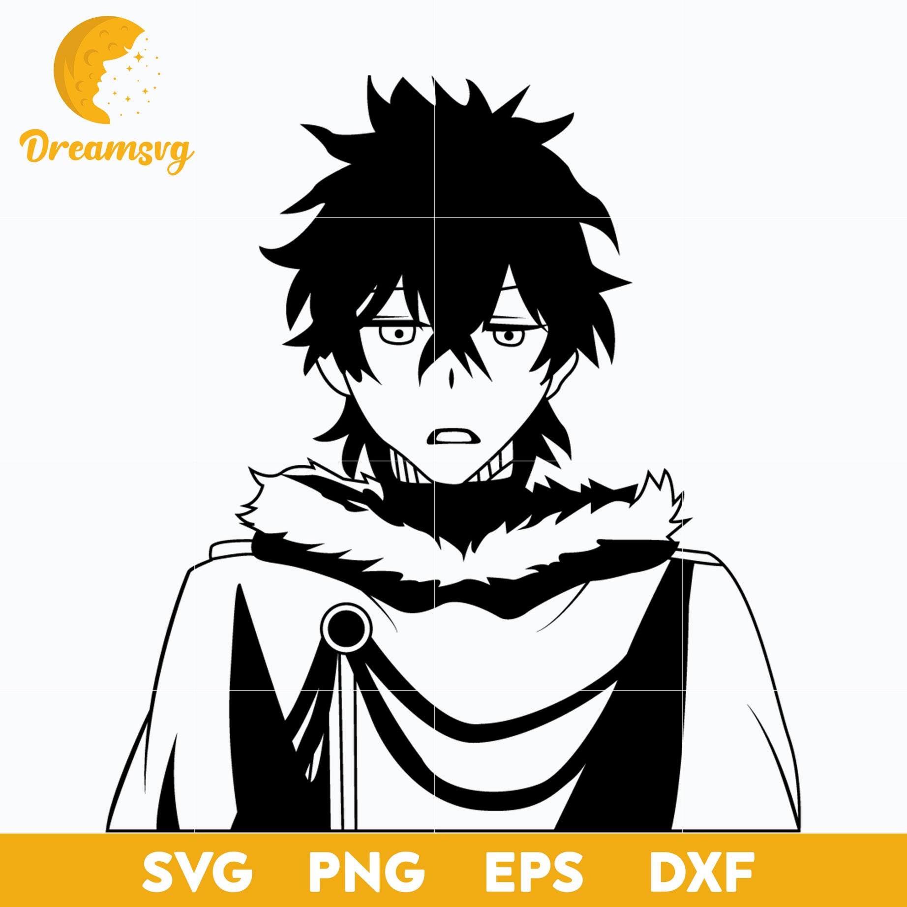 Yuno Black Clover Svg, Black Clover Manga Svg, Japanese Anime Svg, Ani ...