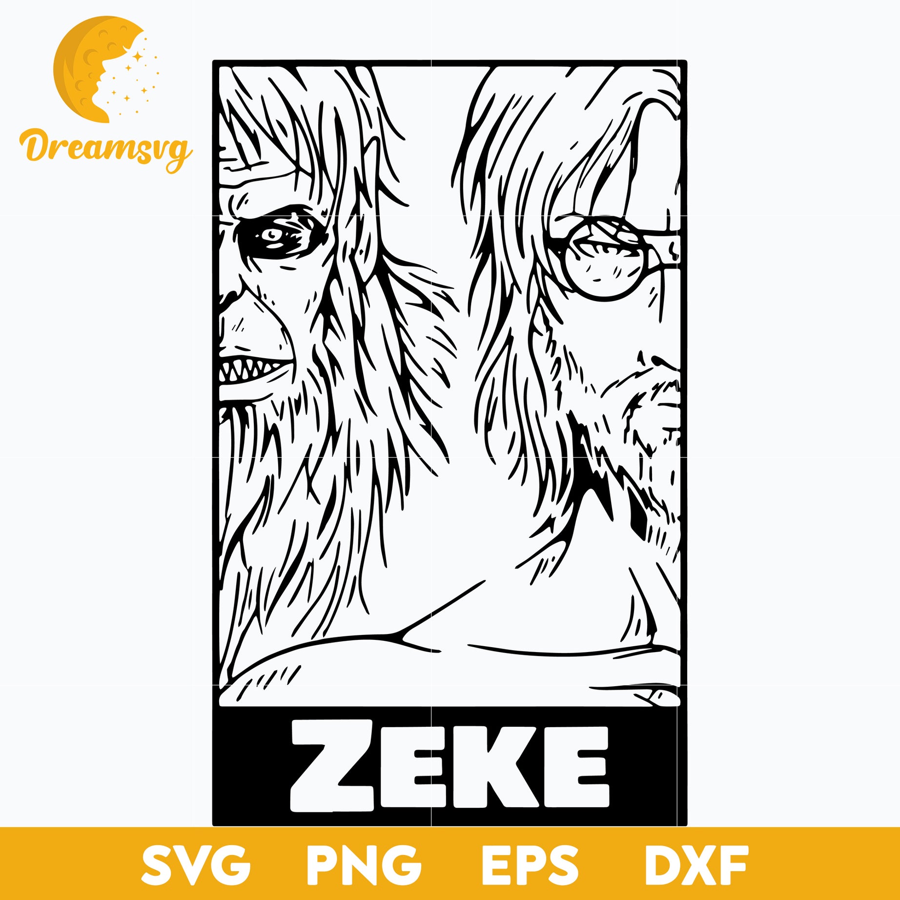 Zeke Svg, Zeke Yeager Svg, Zeke Titan Svg, Attack On Titan Svg, Anime Cartoon Svg, Anime Svg, png, eps, dxf digital download.