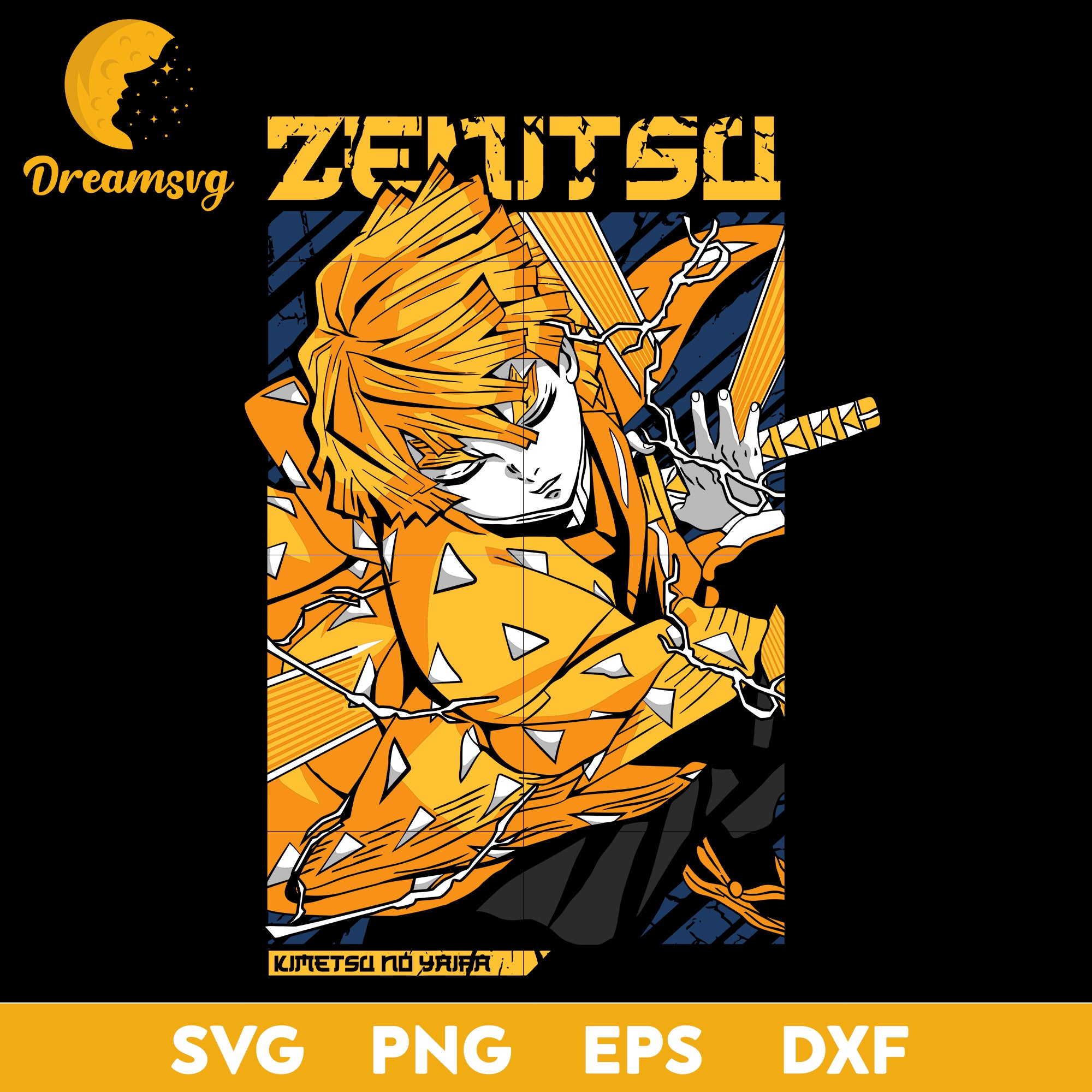 Retro Name Zenitsu Demon Slayer Drawing by Anime Art - Pixels