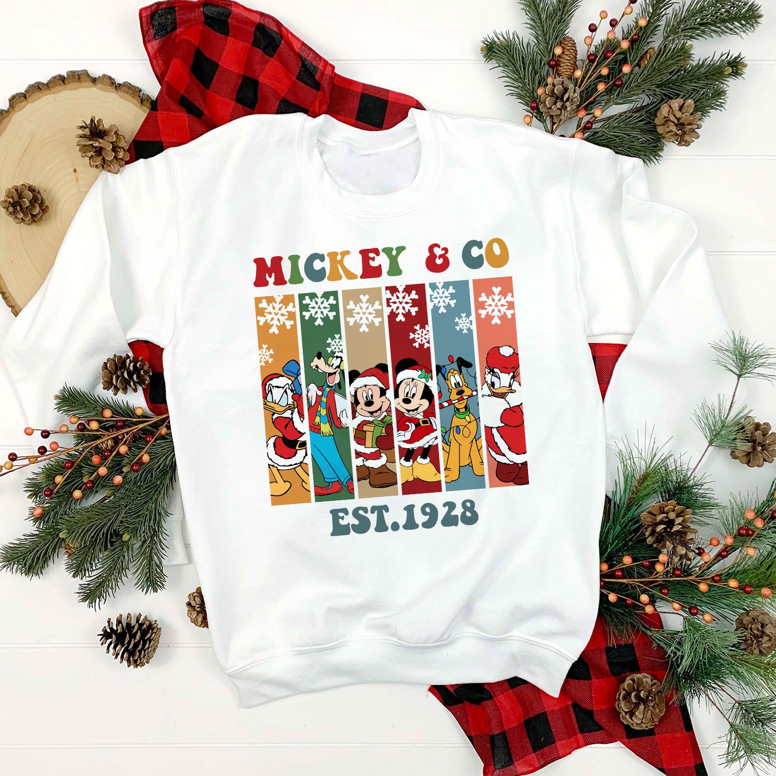 Mickey & Co Est.1928 PNG, Mickey & Co PNG, Christmas PNG.