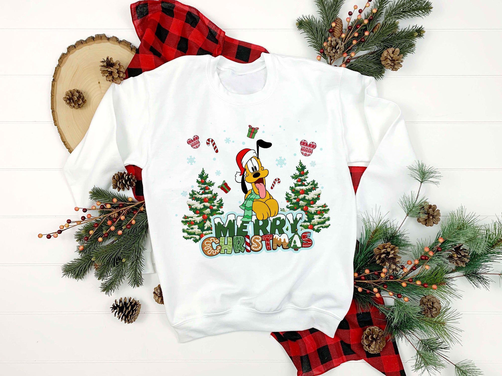 Pluto Merry Christmas PNG, Disney Christmas PNG, Christmas PNG File.