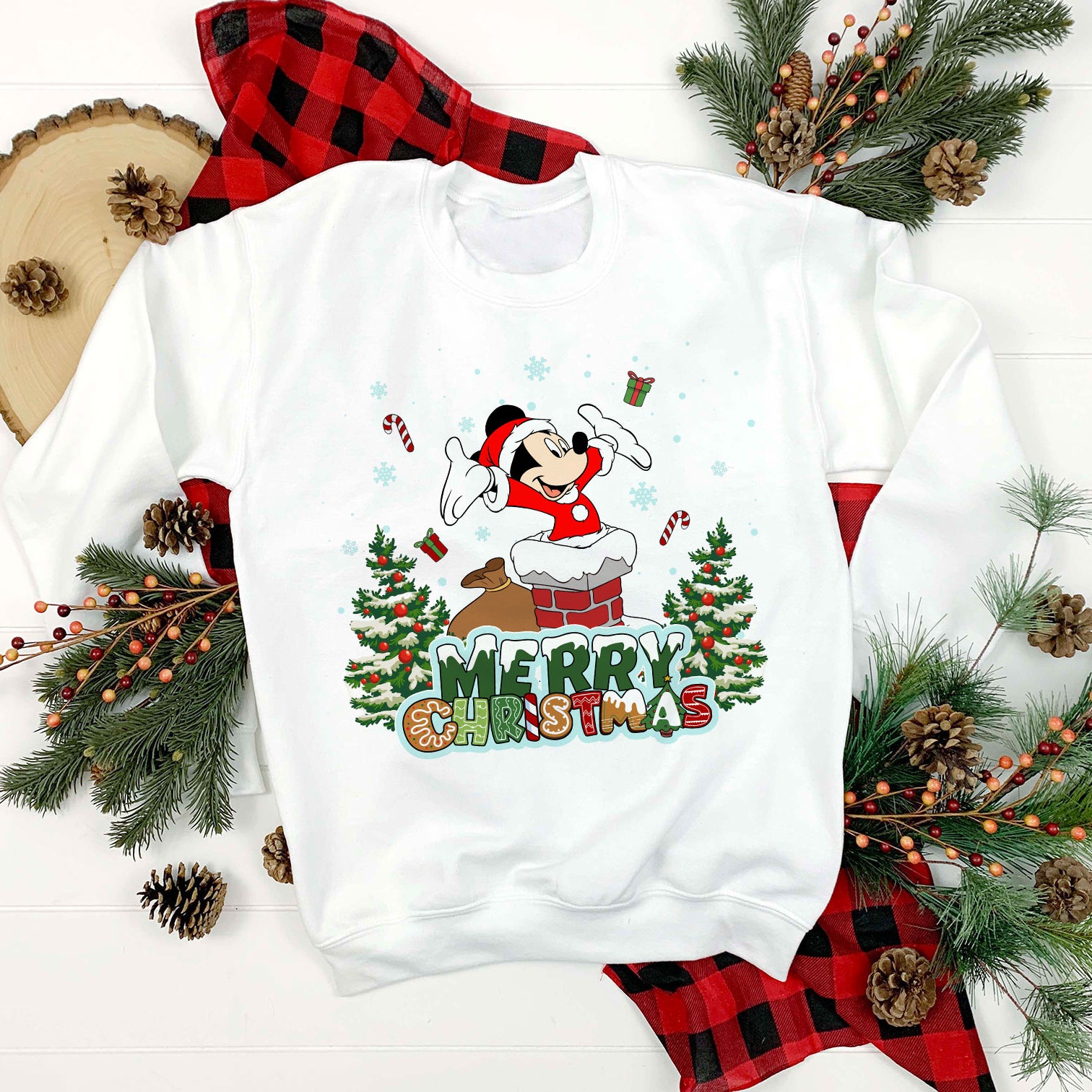Mickey Santa Christmas PNG, Disney Merry Christmas PNG File.
