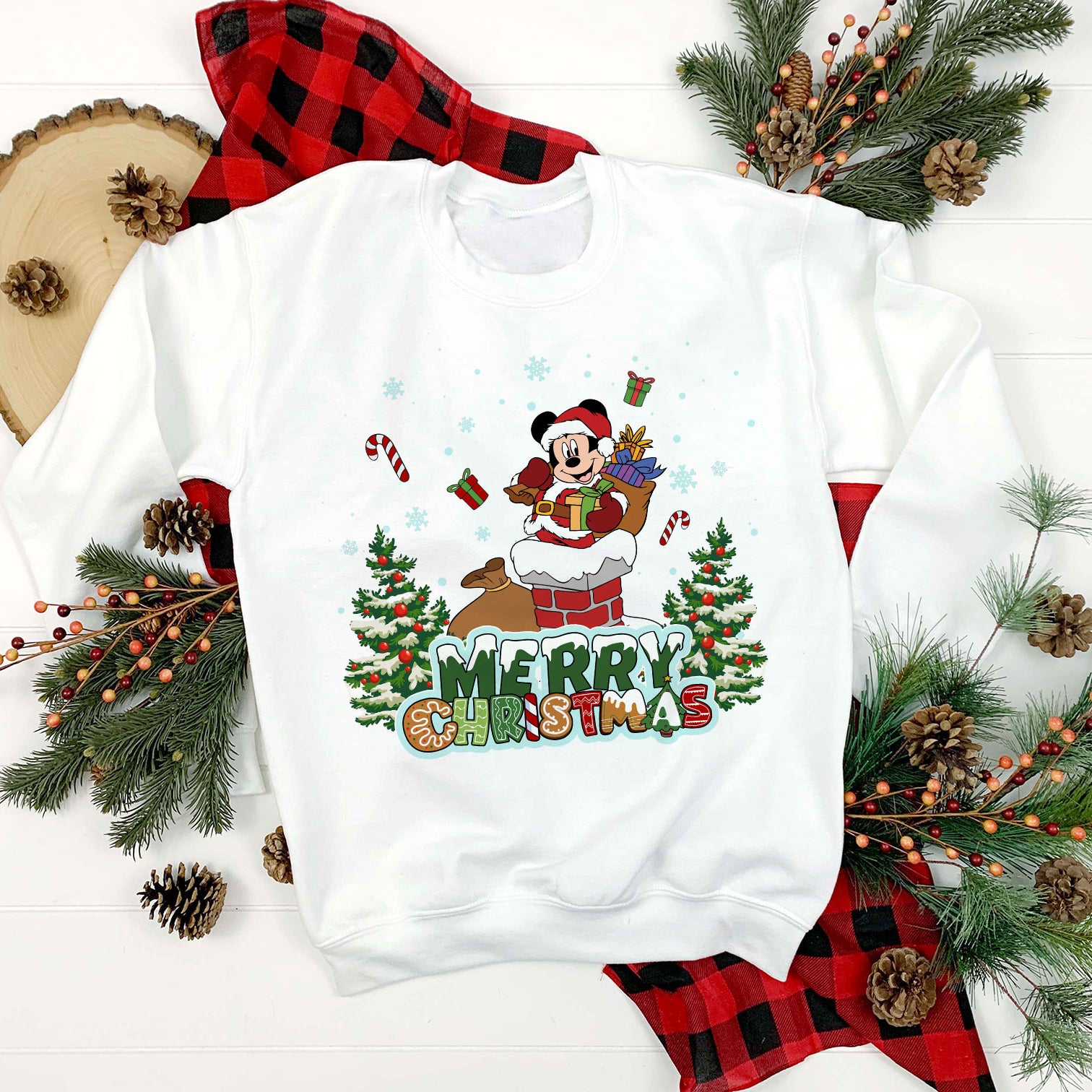 Mickey Mouse Santa Claus Christmas PNG, Disney Christmas PNG File.