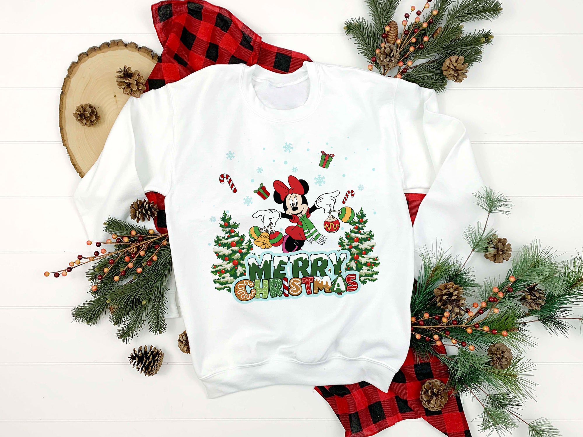 Minnie Merry Christmas PNG, Disney Christmas PNG, Christmas PNG File.