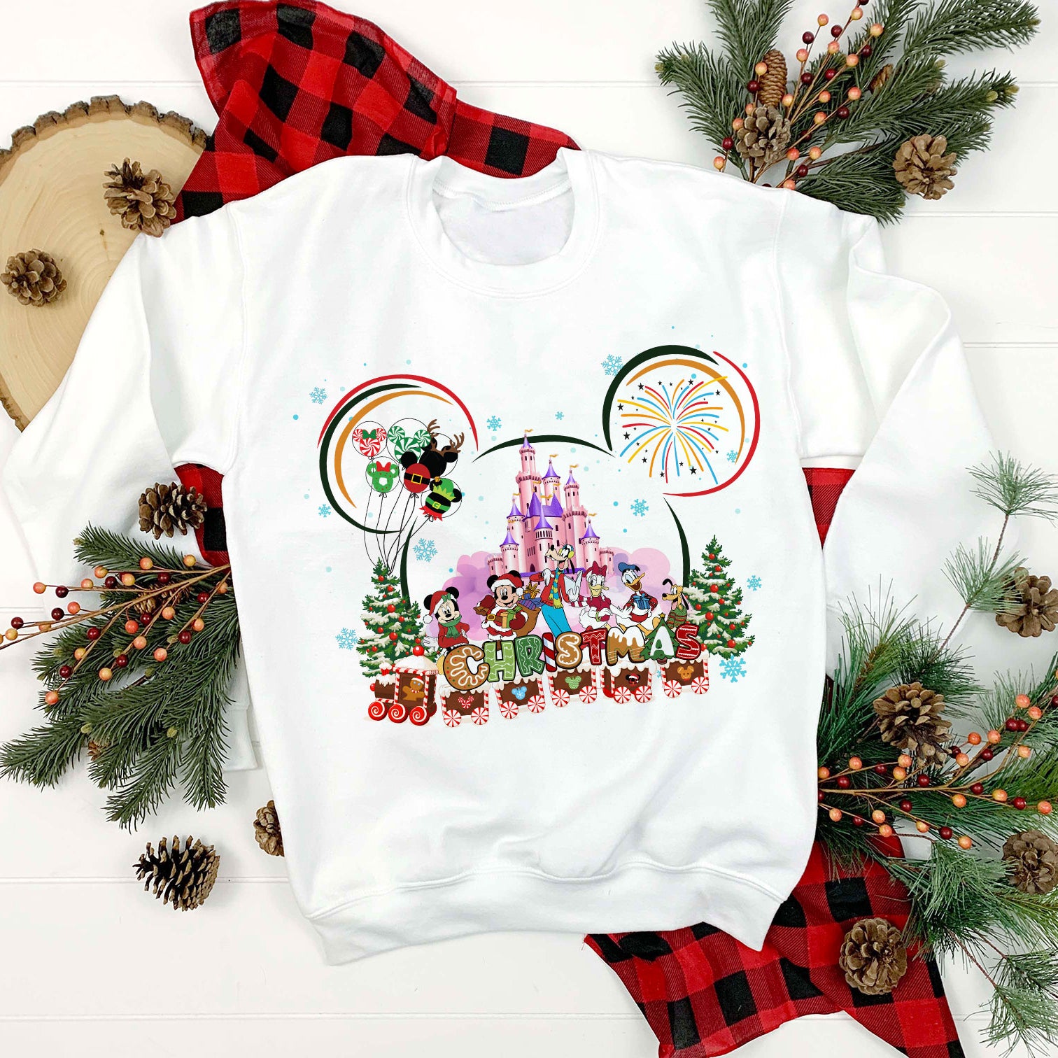 Family Disney Christmas PNG, Disney Christmas PNG File.