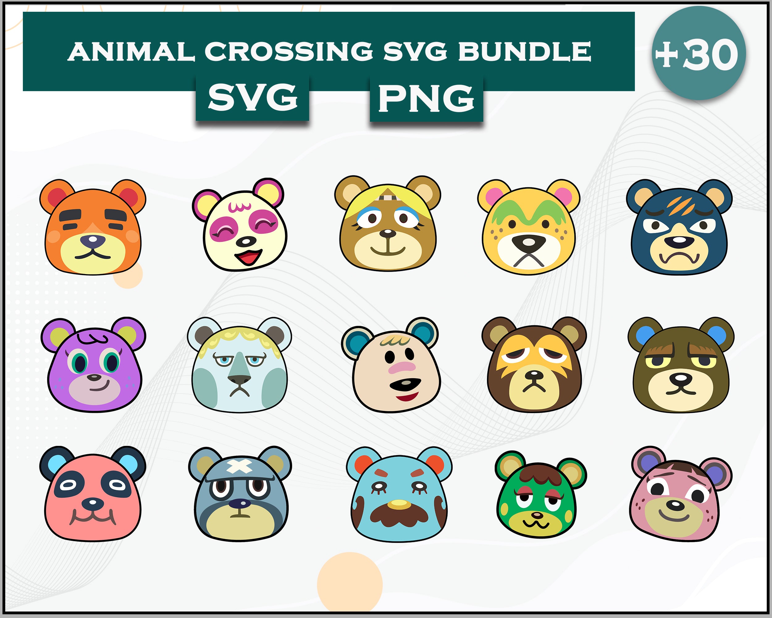 30+ Bear Svg Bundle, Animal Crossing Svg Bundle, Animal Crossing Svg ...