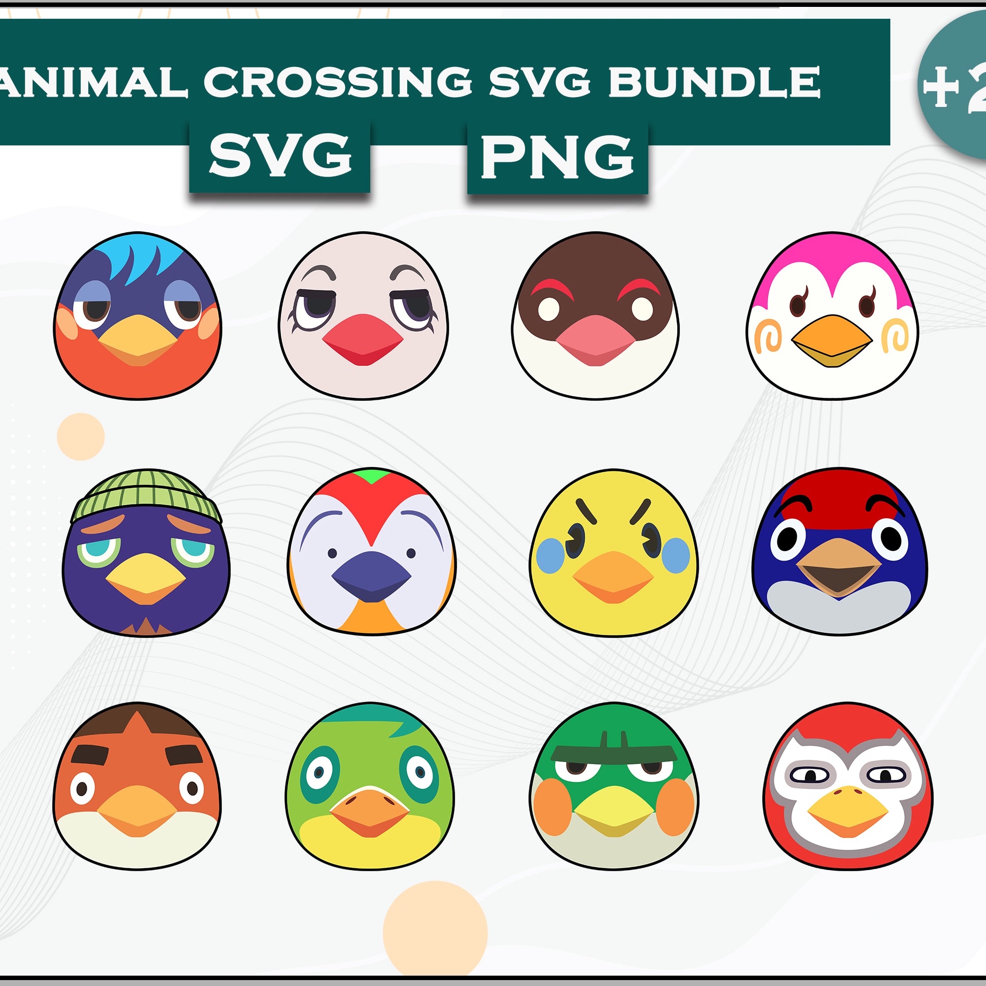 24+ Bird Svg Bundle, Animal Crossing Svg Bundle, Animal Crossing Svg, Cartoon svg, png digital file