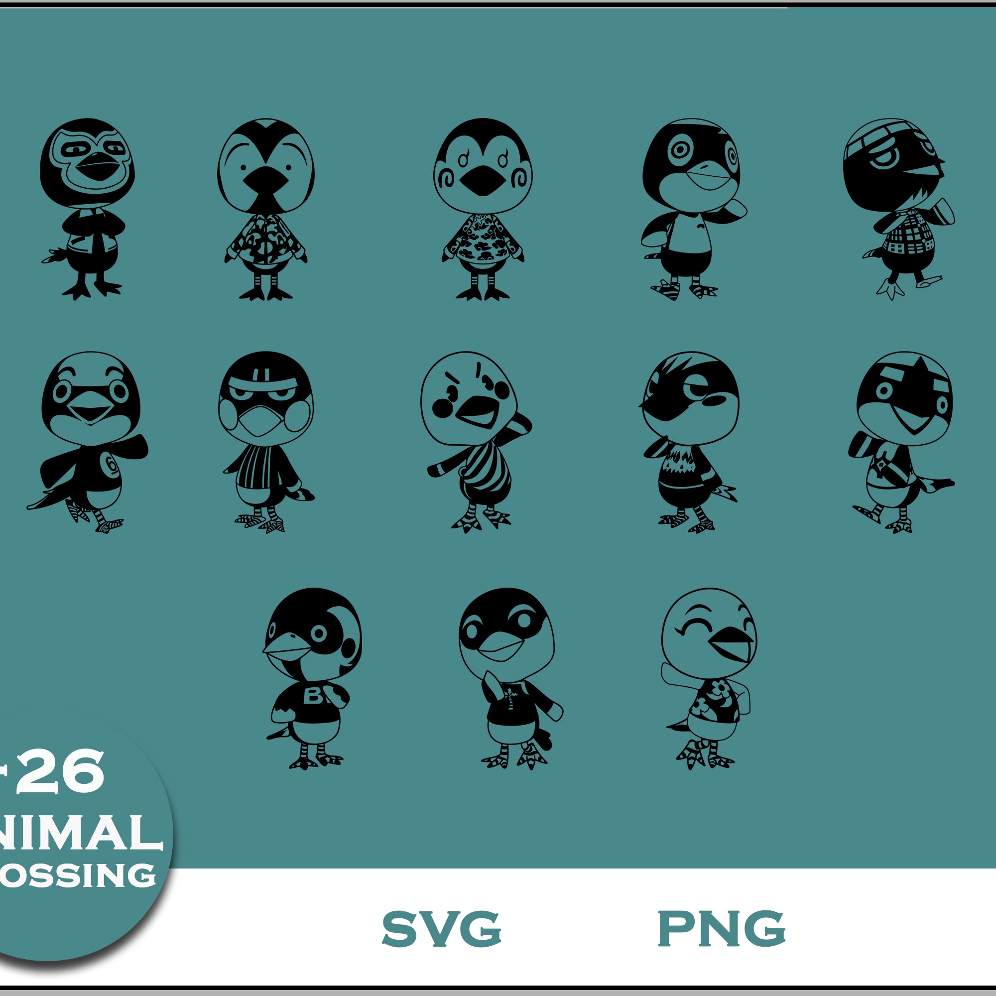 26+ Birds Svg Bundle, Animal Crossing Svg Bundle, Animal Crossing Svg, Cartoon svg, png digital file