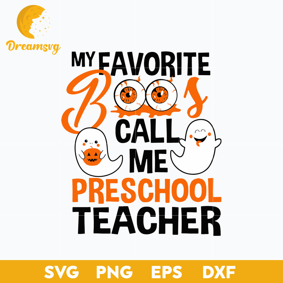 Boo teacher svg