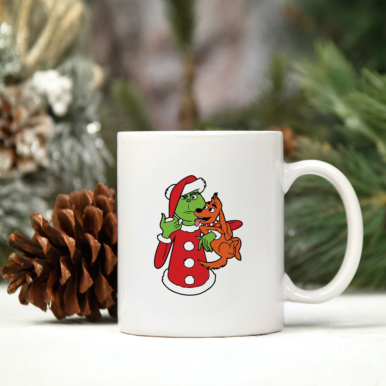 Grinch Santa Hat And Max Christmas SVG, Grinch Christmas SVG.