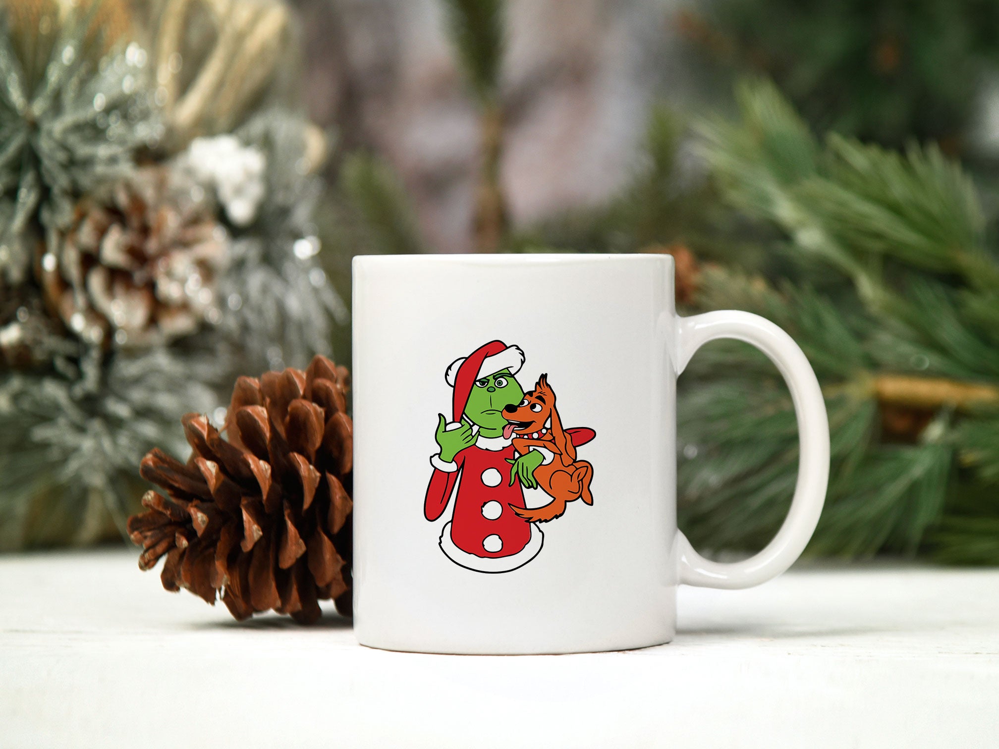 Grinch Santa Hat And Max Christmas SVG, Grinch Christmas SVG.