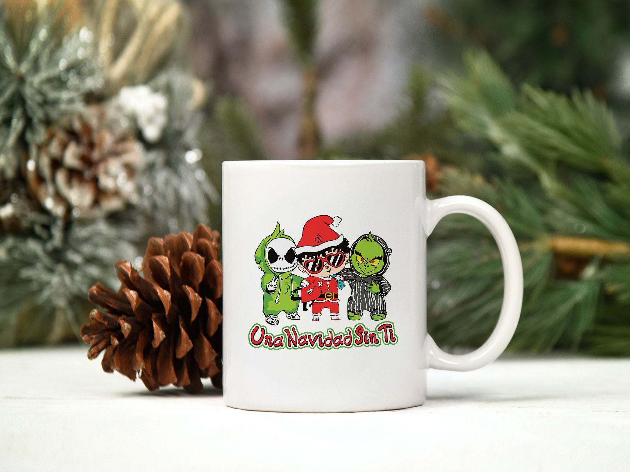 Una Navidad Sin Ti  Christmas SVG, Jack Bad Bunny Grinch Christmas SVG.