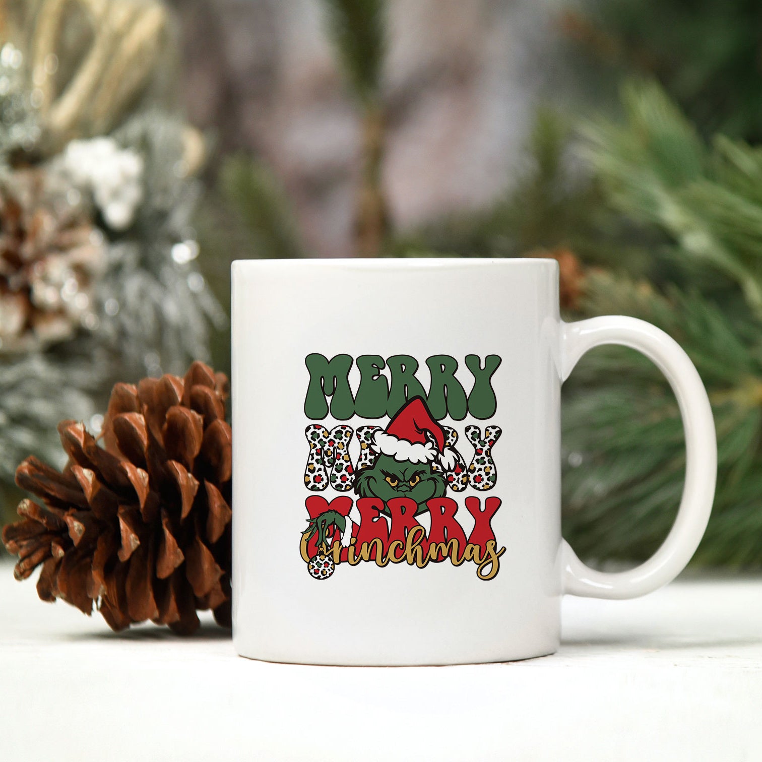 Merry Grinchmas Santa Hat Christmas SVG, Grinch Christmas SVG.