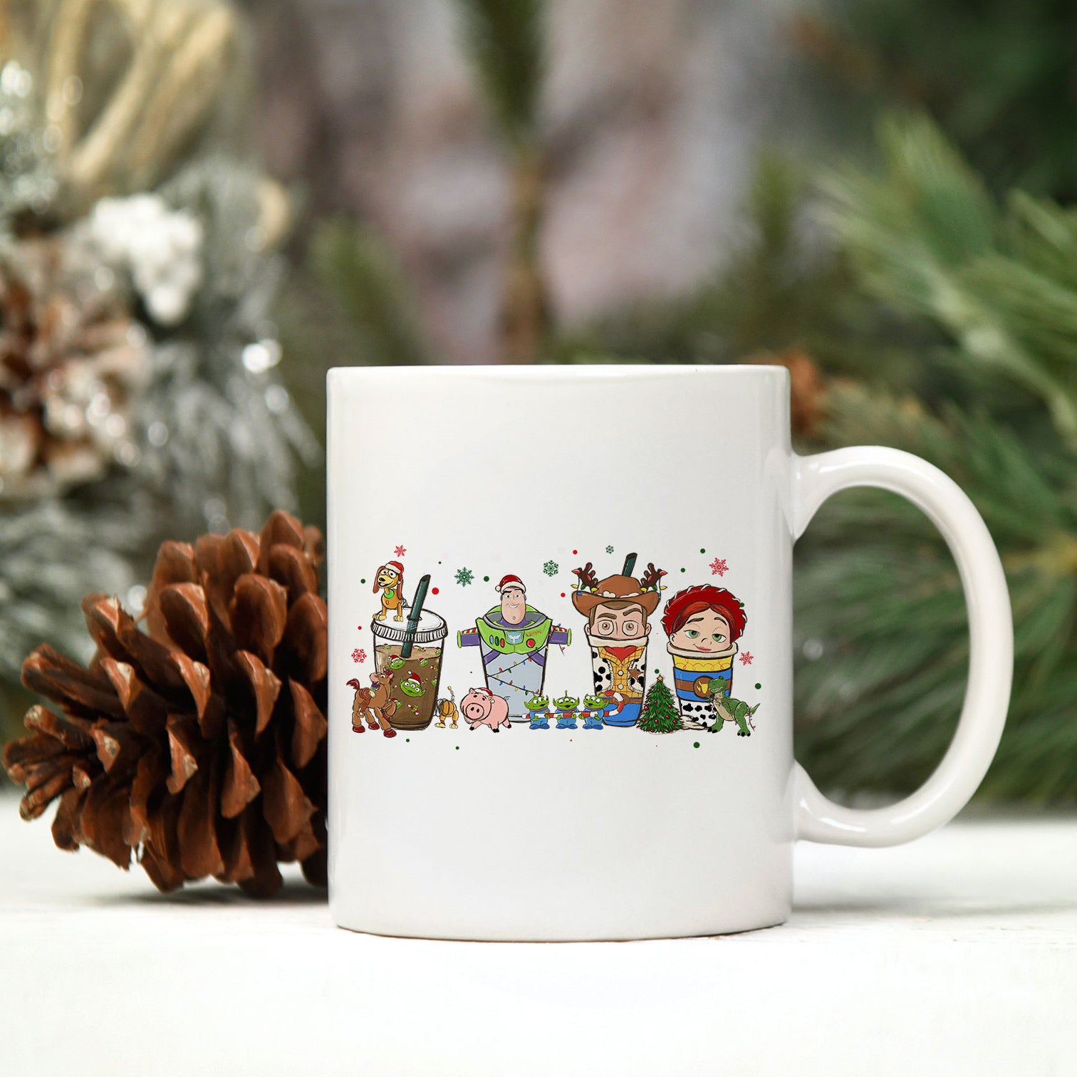 Toy Story Coffee Christmas PNG, Christmas Coffee PNG.
