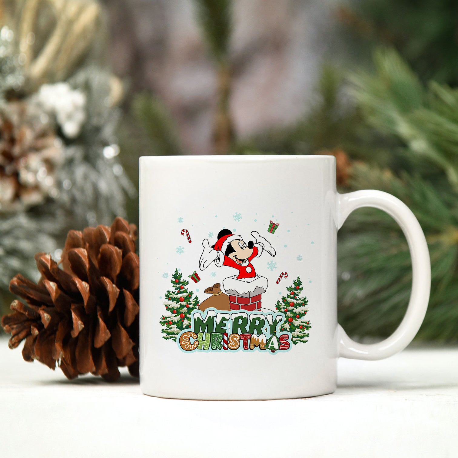 Mickey Santa Christmas PNG, Disney Merry Christmas PNG File.