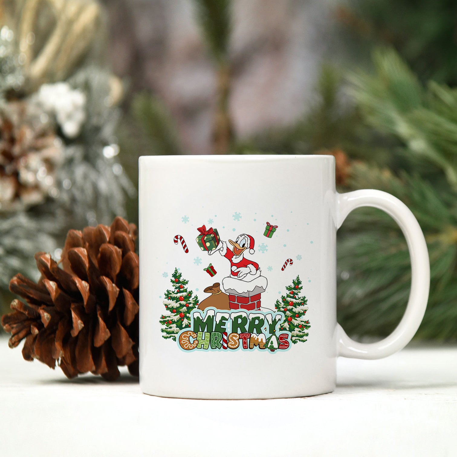 Donald Duck Christmas PNG, Disney Merry Christmas PNG File.