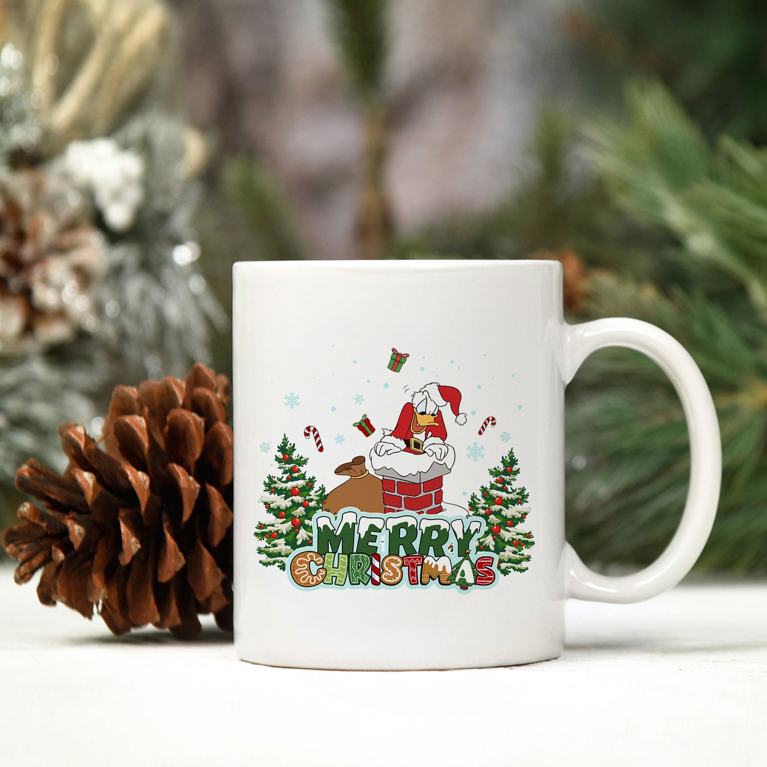 Donald Merry Christmas PNG, Disney Christmas PNG Digital File.